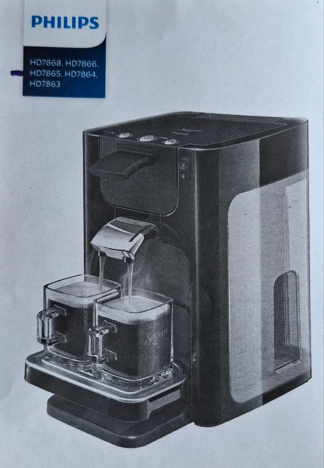 Senseo HD7865 1,5 Liter, Witgoed en Apparatuur, Koffiemachine, Ophalen of Verzenden, Zo goed als nieuw, 4 tot 10 kopjes