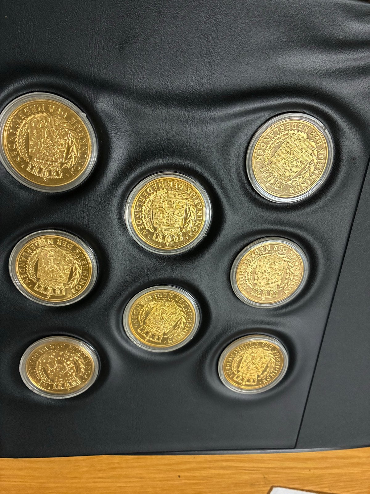 Set van 7 gouden munten - Historische Nederlandse figuren, Ophalen of Verzenden, Overige waardes, Setje, Goud