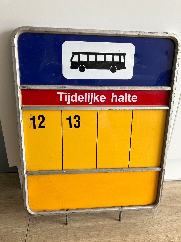 Bushalte bord oude stijl, Ophalen of Verzenden