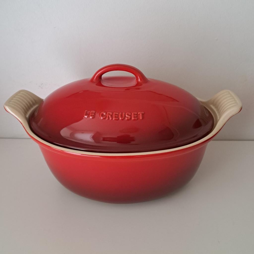 Le Creuset ovenschaal ovaal met deksel in aardewerk, Ophalen, Nieuw, Overige materialen, Overige typen