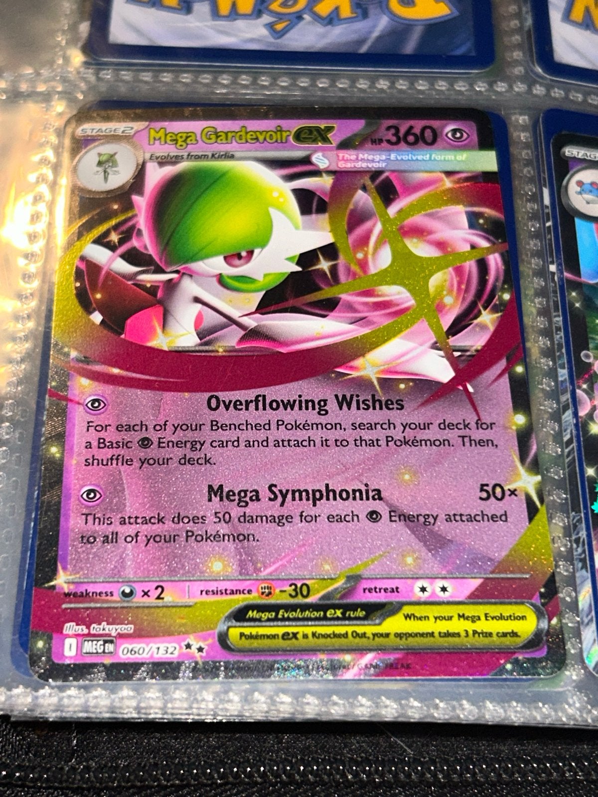 Pokémon Kaart: Mega Gardevoir EX 060/132 Foil, Ophalen of Verzenden, Zo goed als nieuw, Losse kaart, Foil
