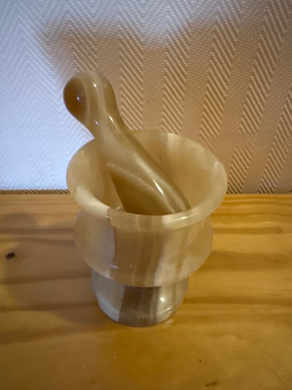 Mooie marmeren vijzel en stamper, Antiek en Kunst, Ophalen of Verzenden