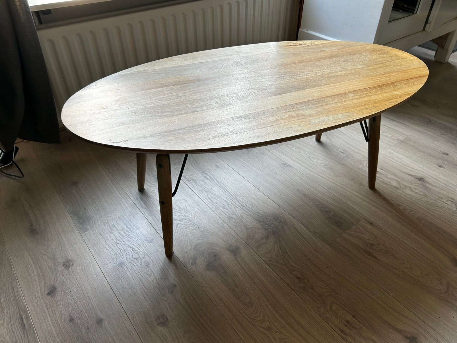 Salontafel, bijzettafel, ovaal, hout West Elm, Ophalen, 100 tot 150 cm, 50 tot 100 cm, Zo goed als nieuw