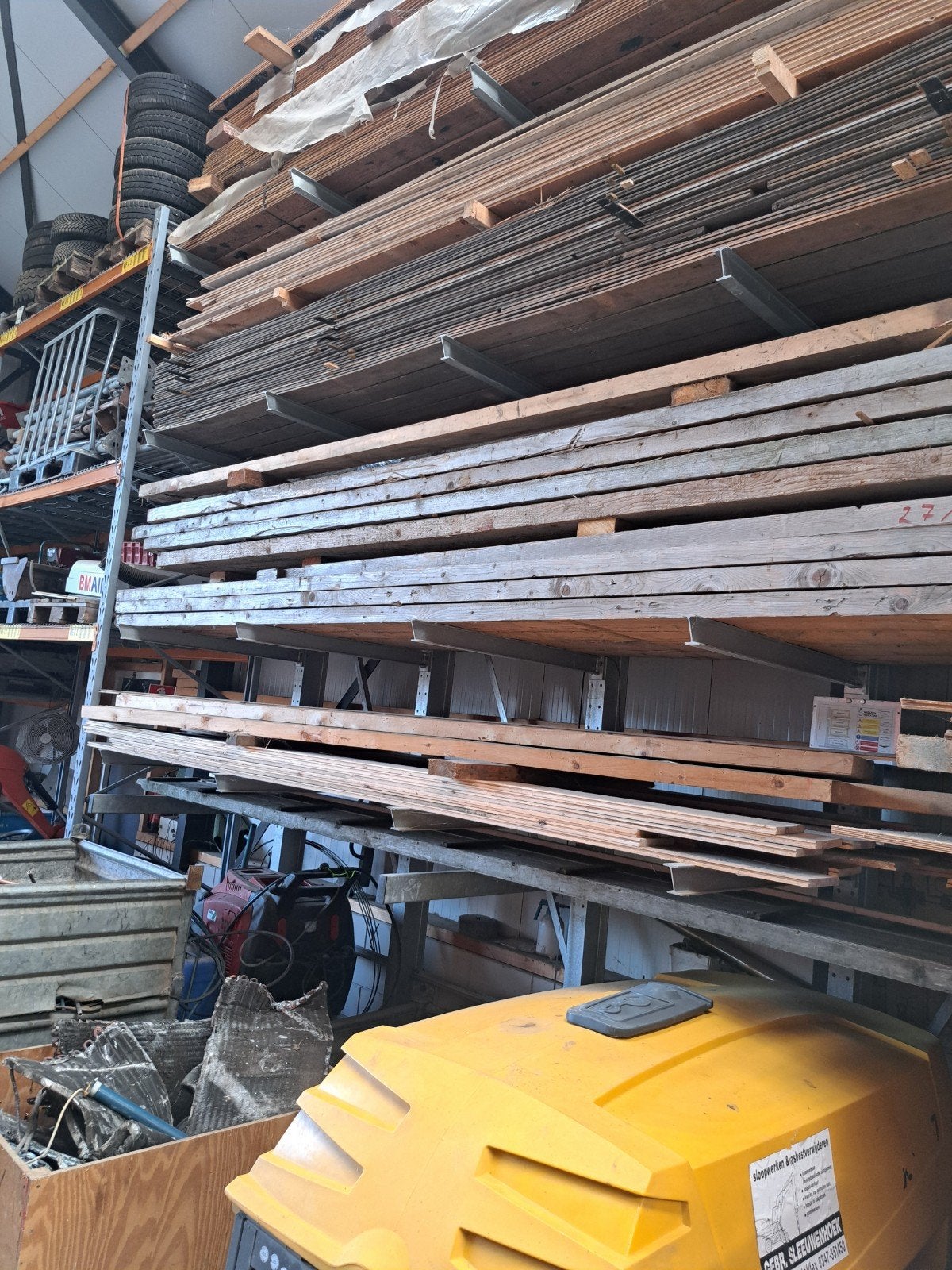 Houten balken 27cm bij 7 cm 5.3 meter lang, Doe-het-zelf en Verbouw, Hout en Planken, Ophalen of Verzenden