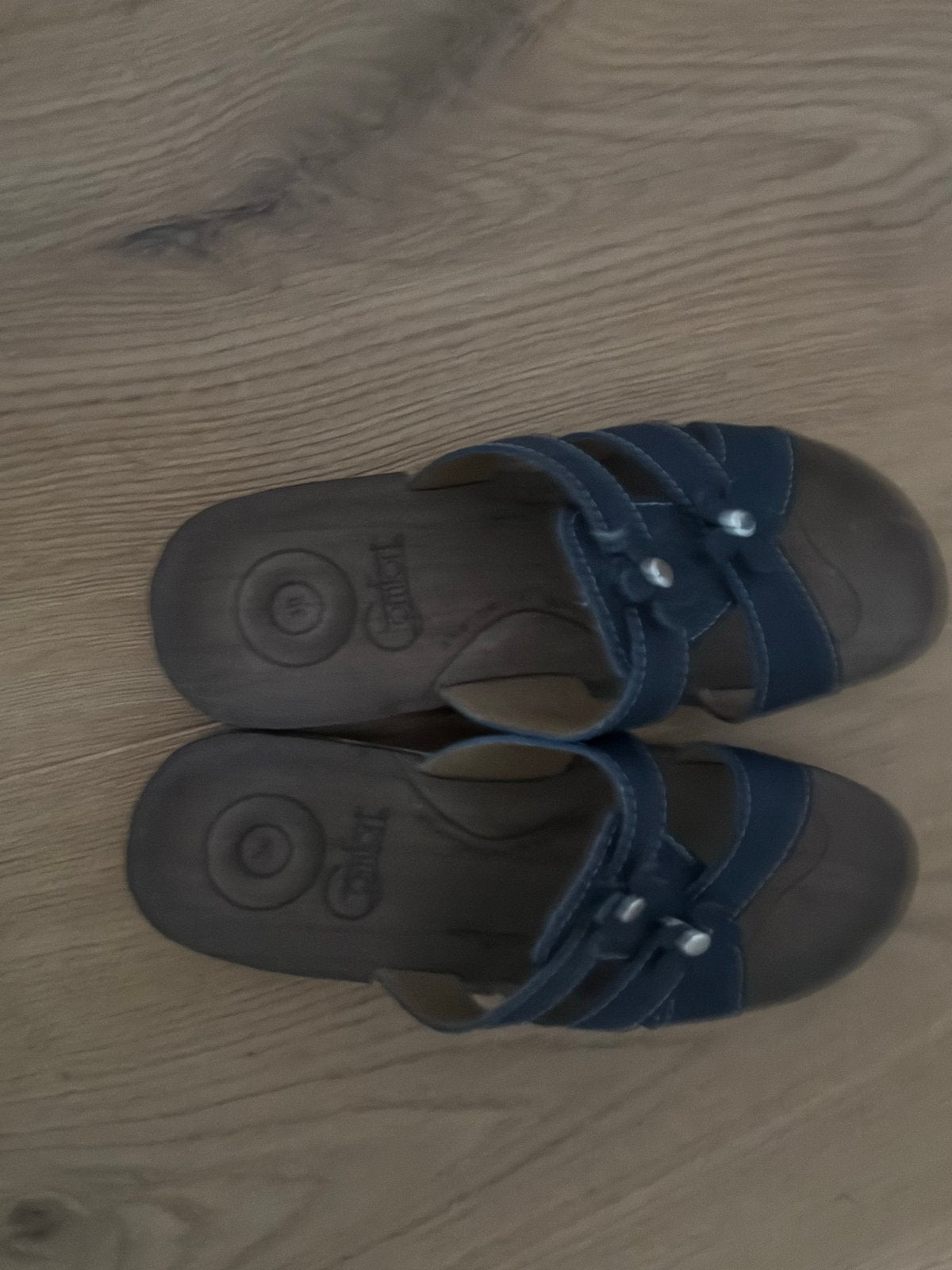 Comfortabele blauwe slippers, maat 39, Ophalen, Gedragen, Blauw, Slippers