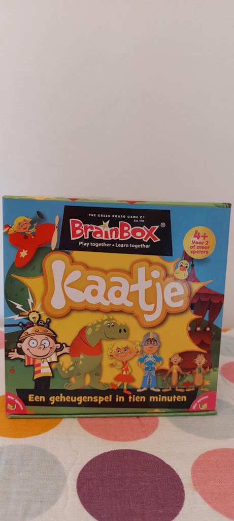 BrainBox Kaatje geheugenspel, Vijf spelers of meer, Ophalen of Verzenden, Zo goed als nieuw, The Green Board Game Co.