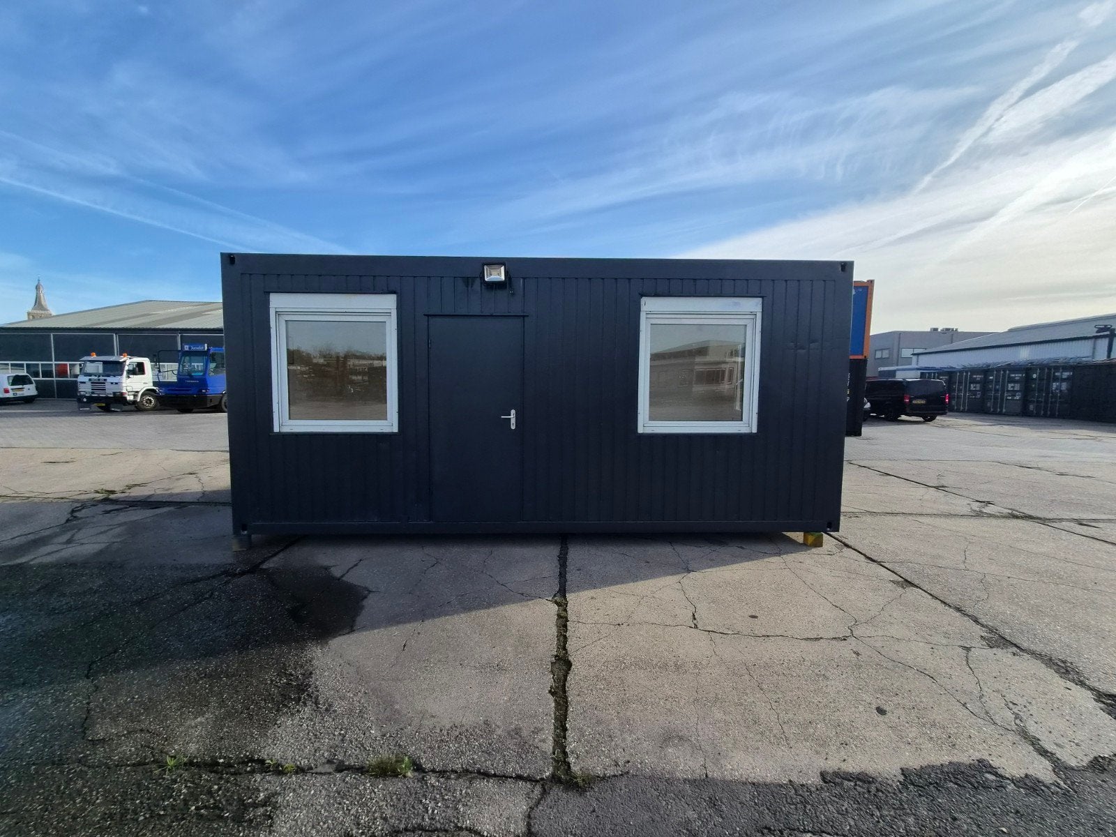 Kantoorunit 6x3m - geisoleerd, dubbel glas, rolluik, Ophalen of Verzenden