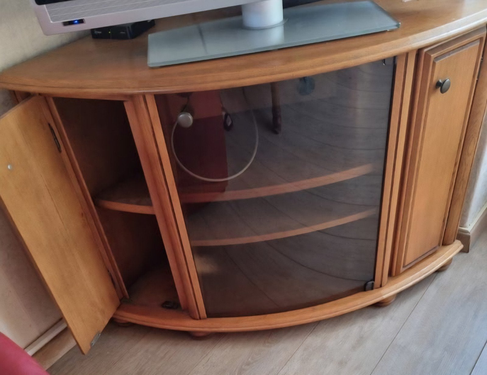 tv hoekmeubel, Ophalen, Gebruikt, Eikenhout, 50 tot 100 cm