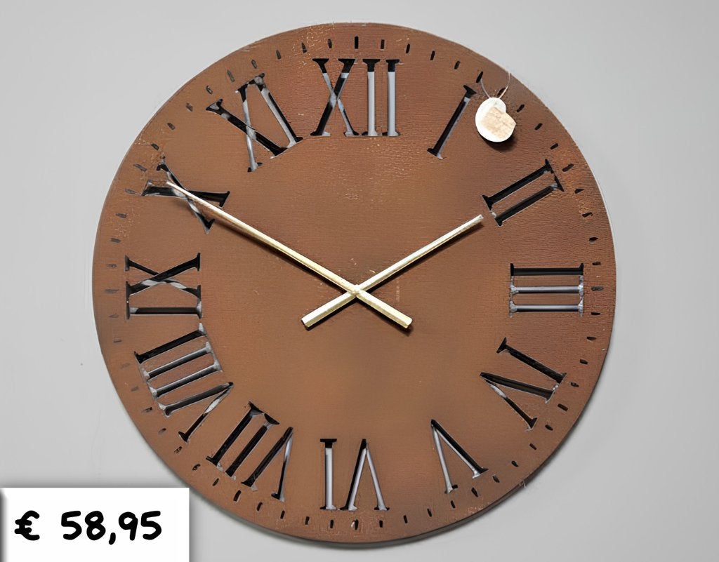 Nieuwe Klok in geoxideerd metaal, Ophalen, Nieuw, Wandklok
