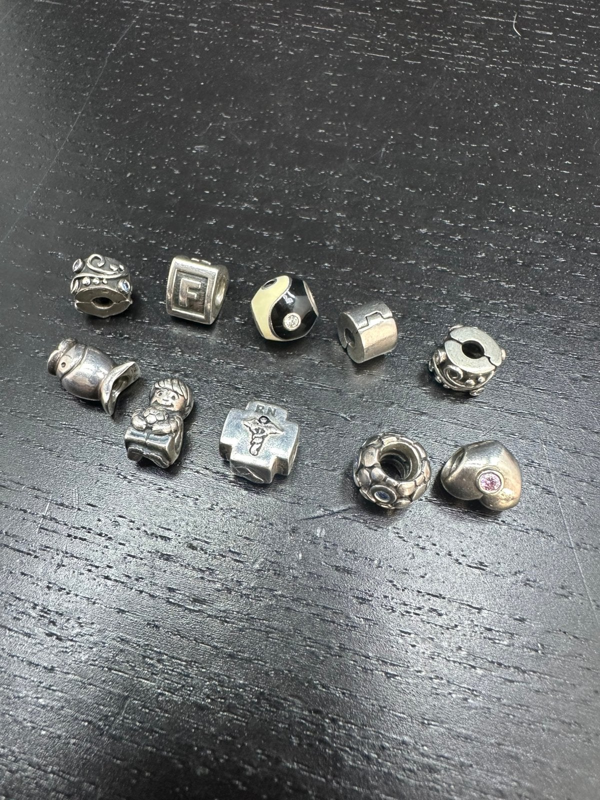 Diverse Pandora en Cham bedels, 925 zilver, in één koop, Pandora, Ophalen of Verzenden, H, D