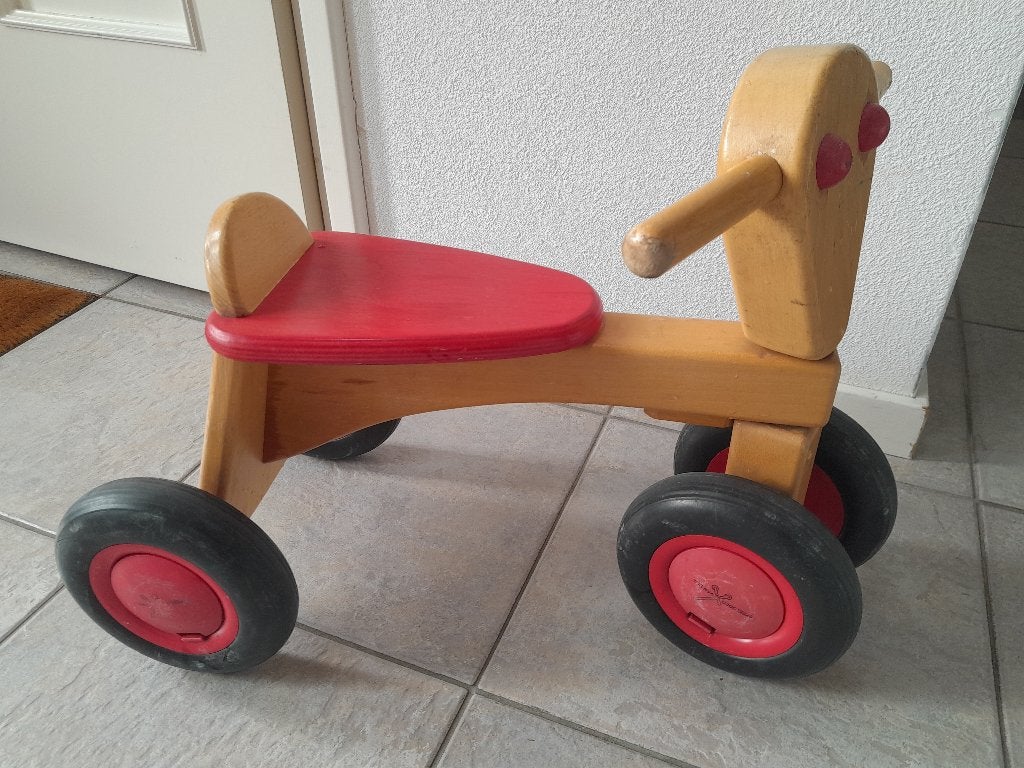 houten kinderloopfietsje, Fietsen en Brommers, Ophalen, Gebruikt, Minder dan 16 inch