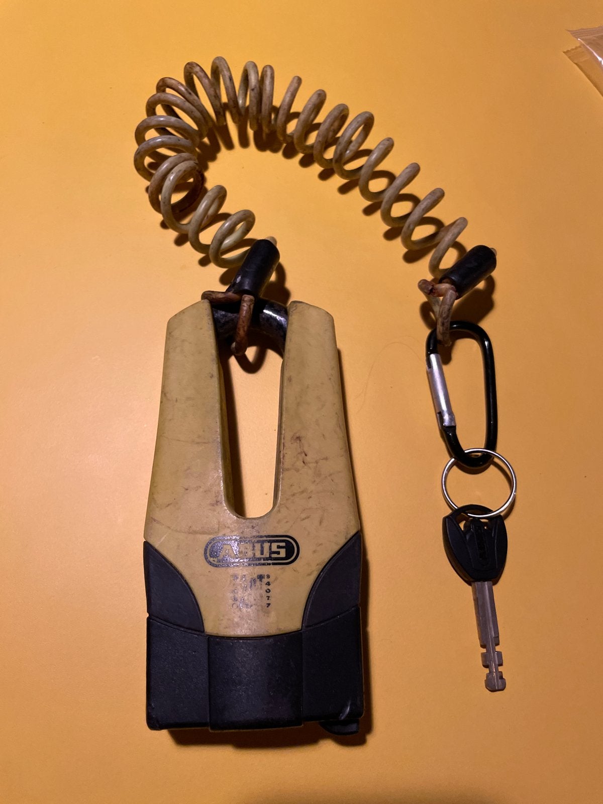 ABUS Motorslot Granit Quick 37/60 Maxi + Mini Remschijfslot, Motoren, Ophalen of Verzenden, Gebruikt