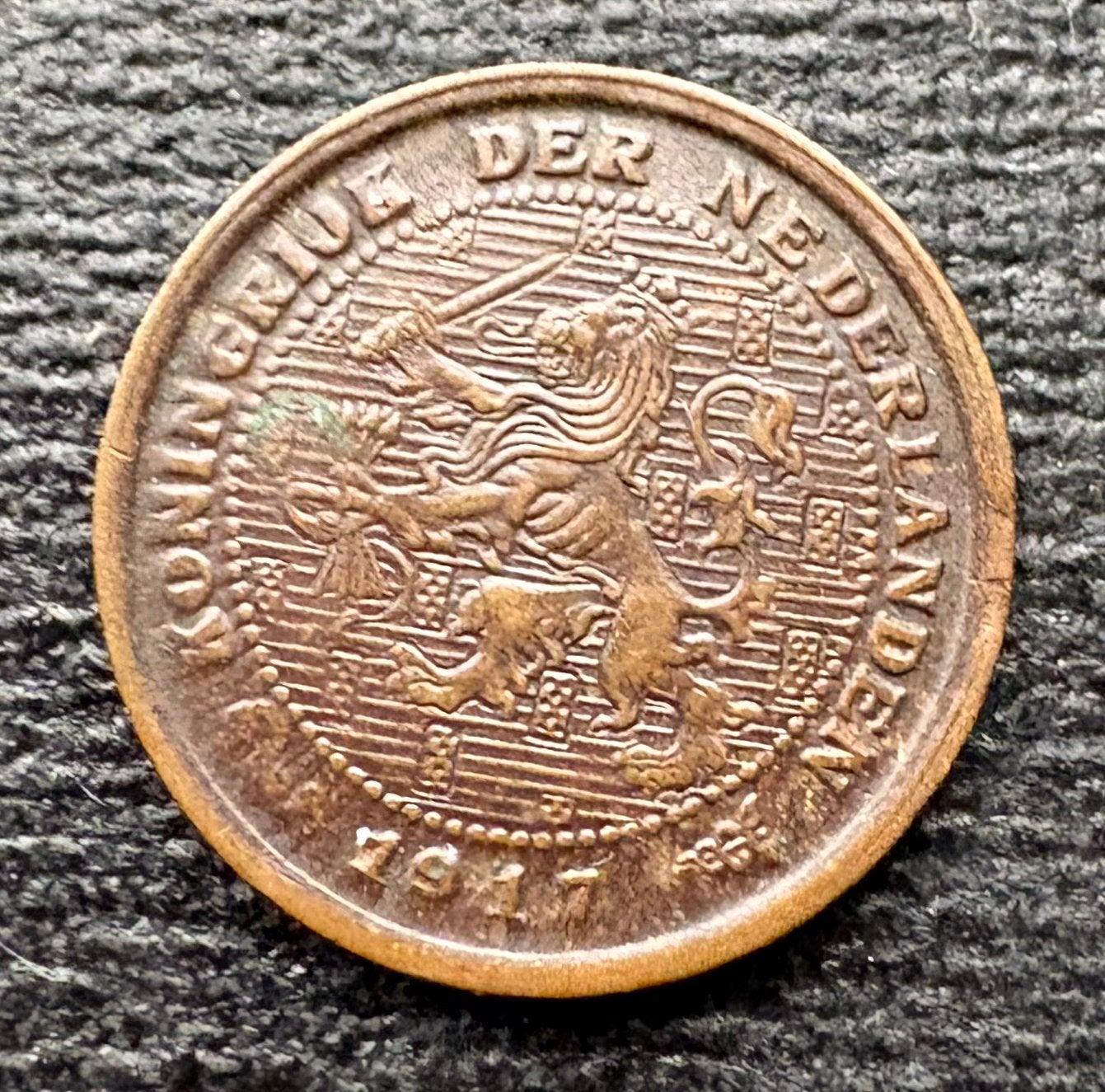 Zeldzame 1/2 Cent munt uit 1917 - Koningin Wilhelmina, Ophalen of Verzenden, Koningin Wilhelmina, Overige waardes, Losse munt