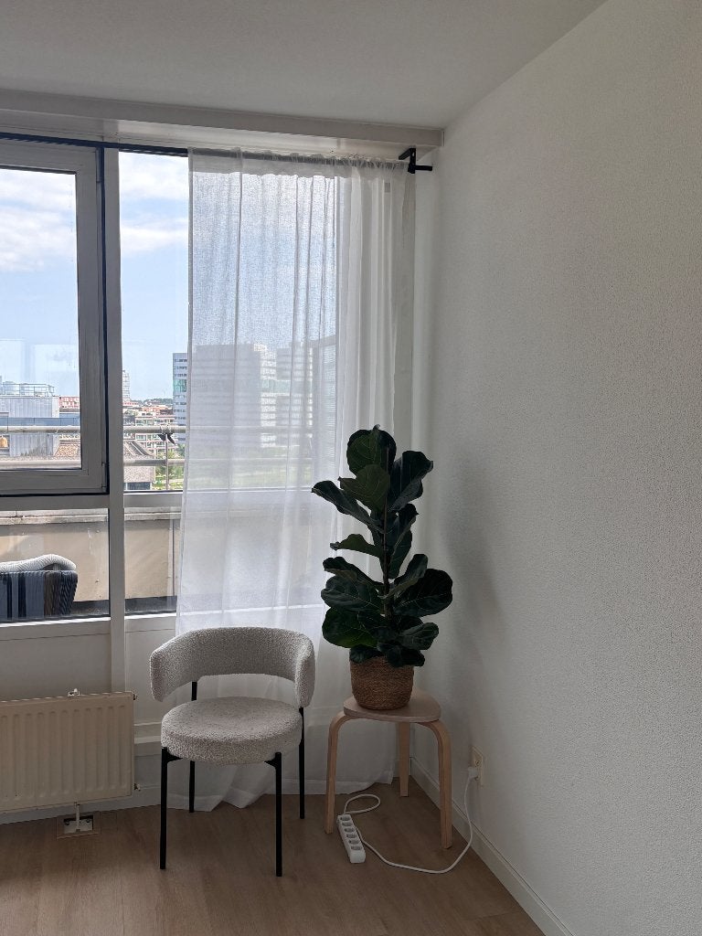 Linnen gordijnen wit, 100 tot 150 cm, 200 cm of meer, Wit, Ophalen of Verzenden