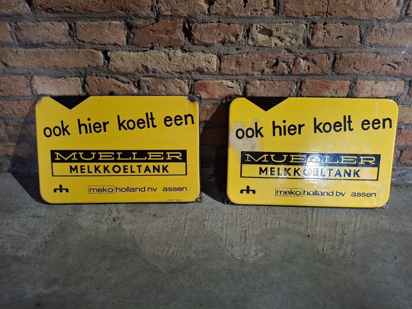 Vintage Mueller Melkkoeltank Emaille bv en nv, Ophalen of Verzenden