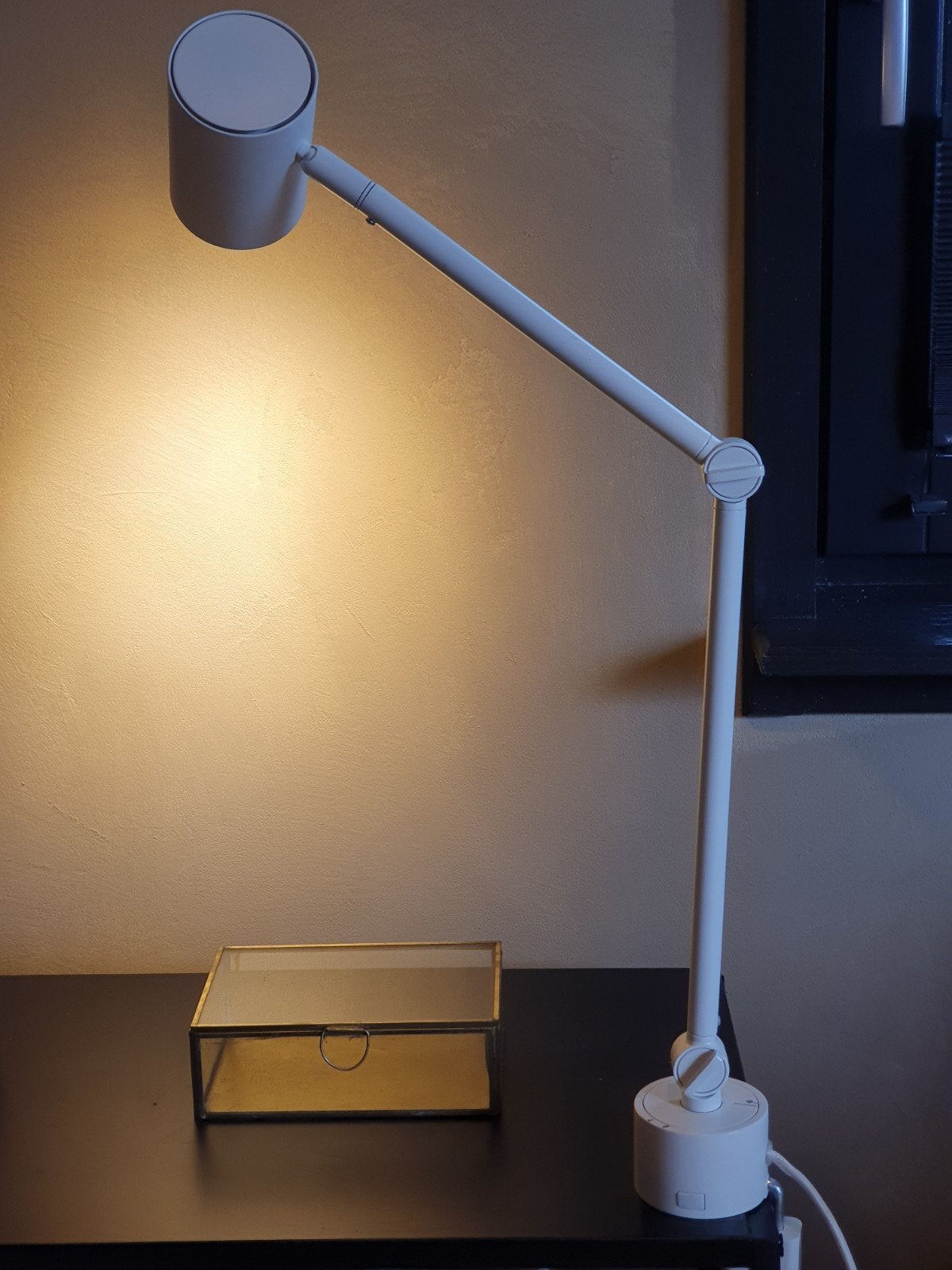 ikea nymåne witte bureaulamp, verstelbaar, Bureaulamp, Met stekker, Wit, Ophalen of Verzenden