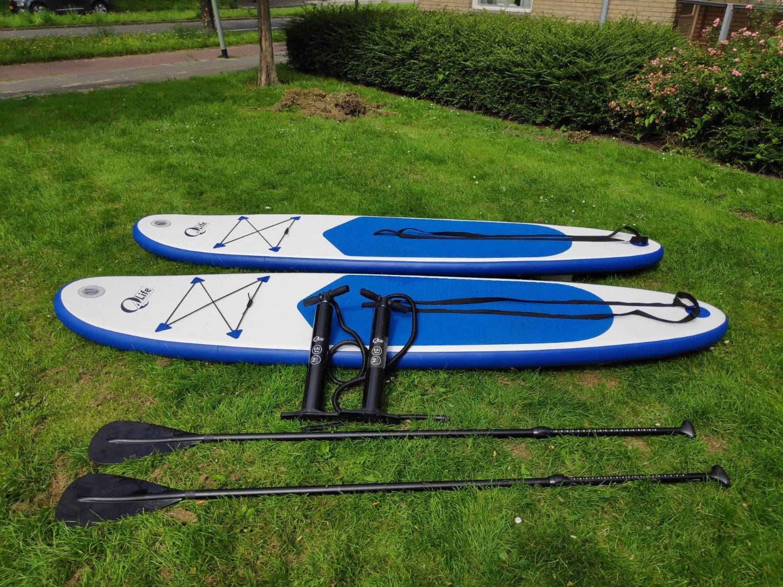 2x opblaasbaar Sup board | SUP | Q4life | 305 x 71 x 10cm), Ophalen, Zo goed als nieuw, SUP-boards