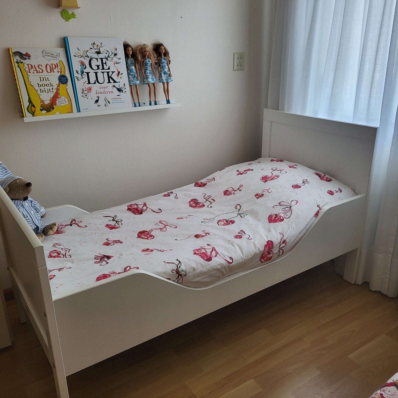 Peuterbed 150x70 cm compleet, Ophalen, 140 tot 160 cm, 70 tot 85 cm, Matras