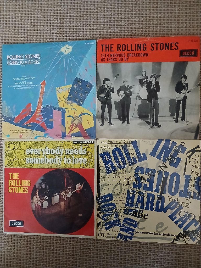 singels rolling stones, Originele persing, Ophalen of Verzenden, Gebruikt, Overige formaten