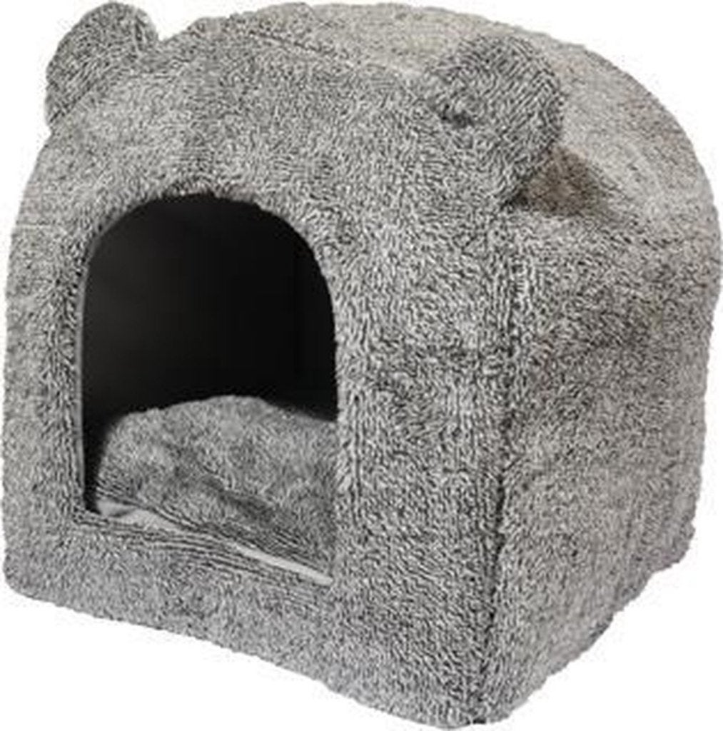Rosewood kattenmand iglo teddy grijs - 38x38x40 cm, Verzenden, Zo goed als nieuw, Pluche