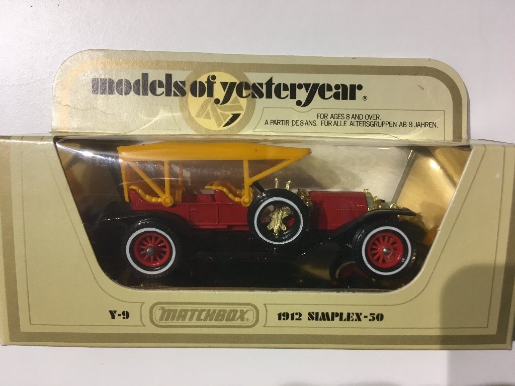 Matchbox Y-9 1912 Simplex-50 - 1:48 - Models of Yesteryears, Ophalen of Verzenden, Zo goed als nieuw