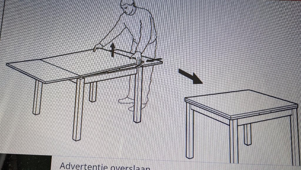 eettafel met 4 stoelen, Ophalen, Overige materialen, Gebruikt, 100 tot 150 cm