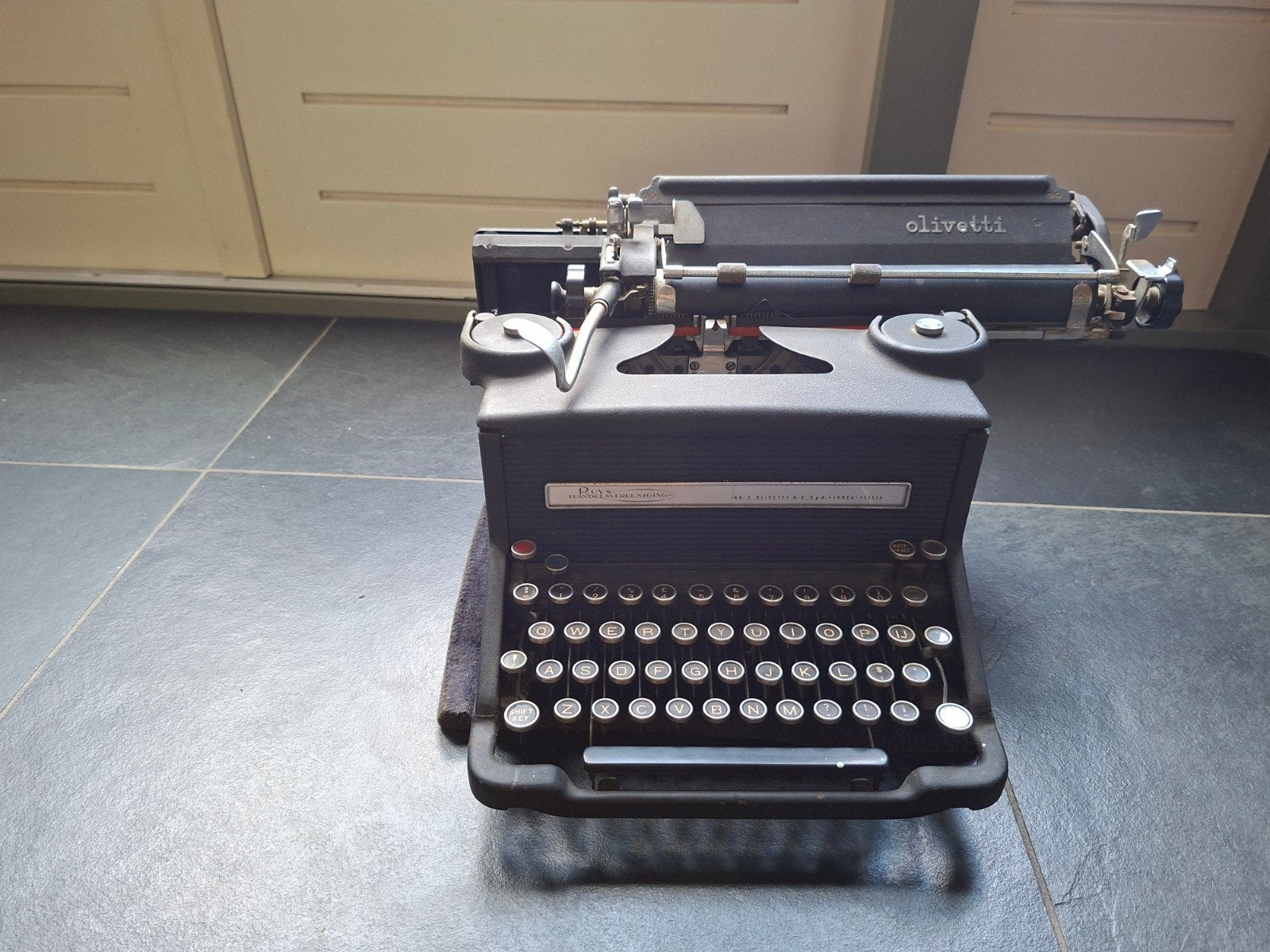 Unieke Olivetti Studio 42 (1947) – Werkend & Glazen Toetsen, Diversen, Typemachines, Ophalen, Gebruikt