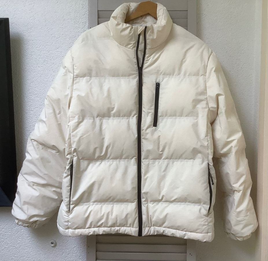 Roomwit unisex donsjack maat M / zgan, Ophalen of Verzenden, Zo goed als nieuw, Maat 48/50 (M), Zwart