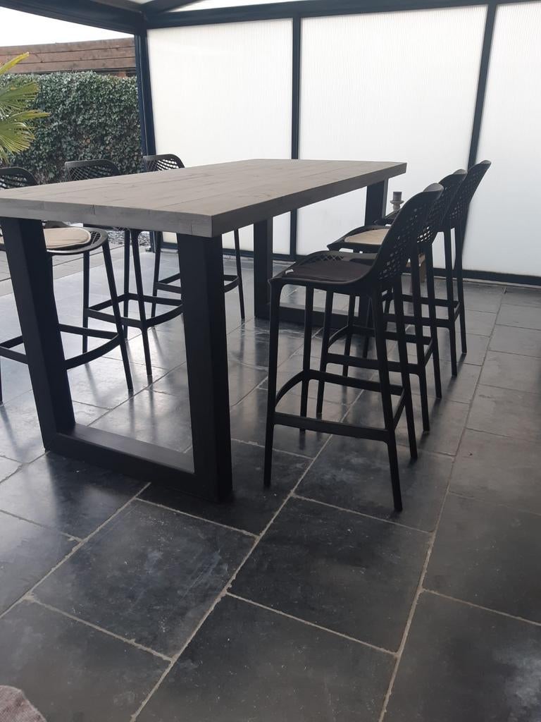 Steigerhout maatwerk barset tuintafel bartafel statafel bali, Ophalen of Verzenden, Nieuw
