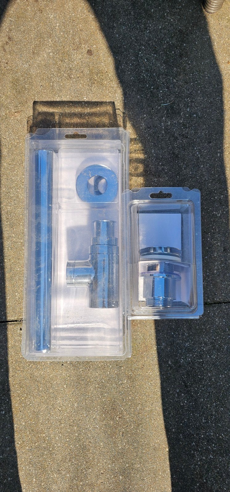 Afvoerplug en luxe Fonteinsifon, Ophalen of Verzenden, Nieuw, Rvs, Wastafel
