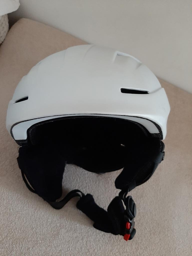 Witte skihelm met patroon, Sport en Fitness, Skiën en Langlaufen, Ophalen of Verzenden, Gebruikt