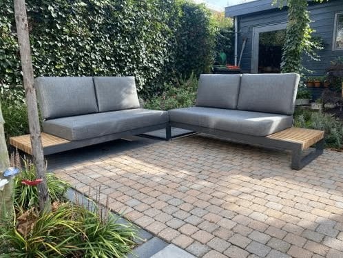 Nieuw - 4 Seasons Outdoor Kioto loungeset Antraciet KOOPJE, 4 zitplaatsen, Ophalen of Verzenden, Loungeset, Nieuw