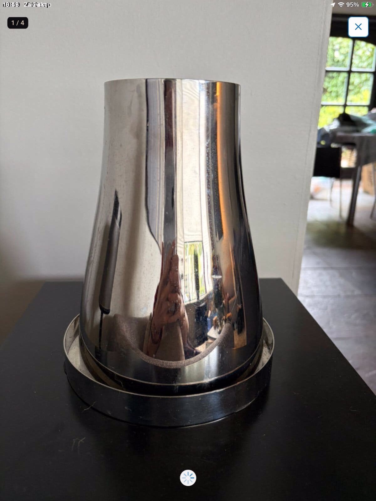 Georg Jensen Terra plantenpot – Snøhetta – RVS – Danish Desi, Verzenden, Zo goed als nieuw, Zilver, Metaal