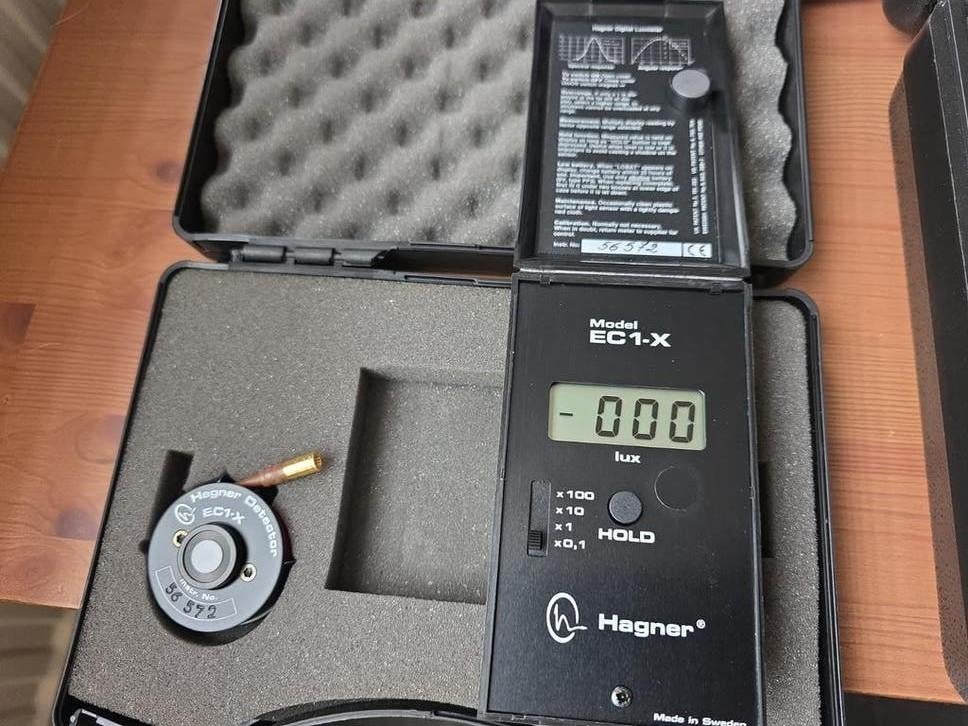 Hagner EC1-X Luxmeter (professioneel) met sensor en koffer, Doe-het-zelf en Verbouw, Meetapparatuur, Ophalen of Verzenden