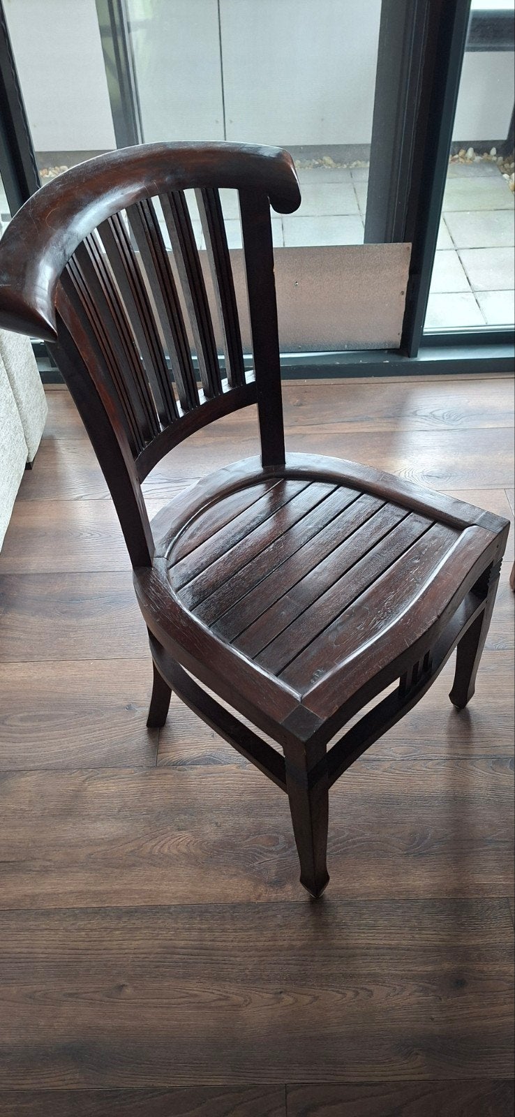 teakhouten eet tafel stoelen, Huis en Inrichting, Ophalen, Gebruikt, Bruin, Vier