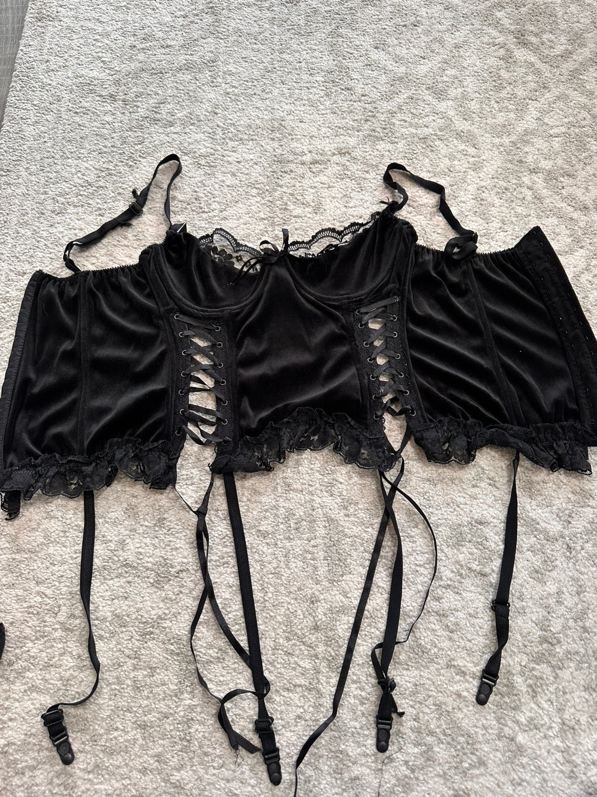 Suede korset, Ophalen of Verzenden, Zwart, Body of Korset