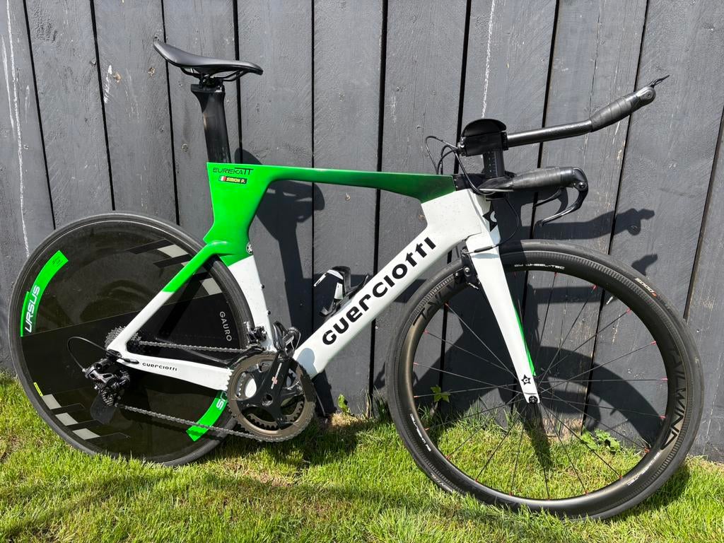 Tijdritfiets, Super record, extra achterwiel, super kleur, M, Carbon, Zo goed als nieuw, Meer dan 20 versnellingen, 53 tot 57 cm