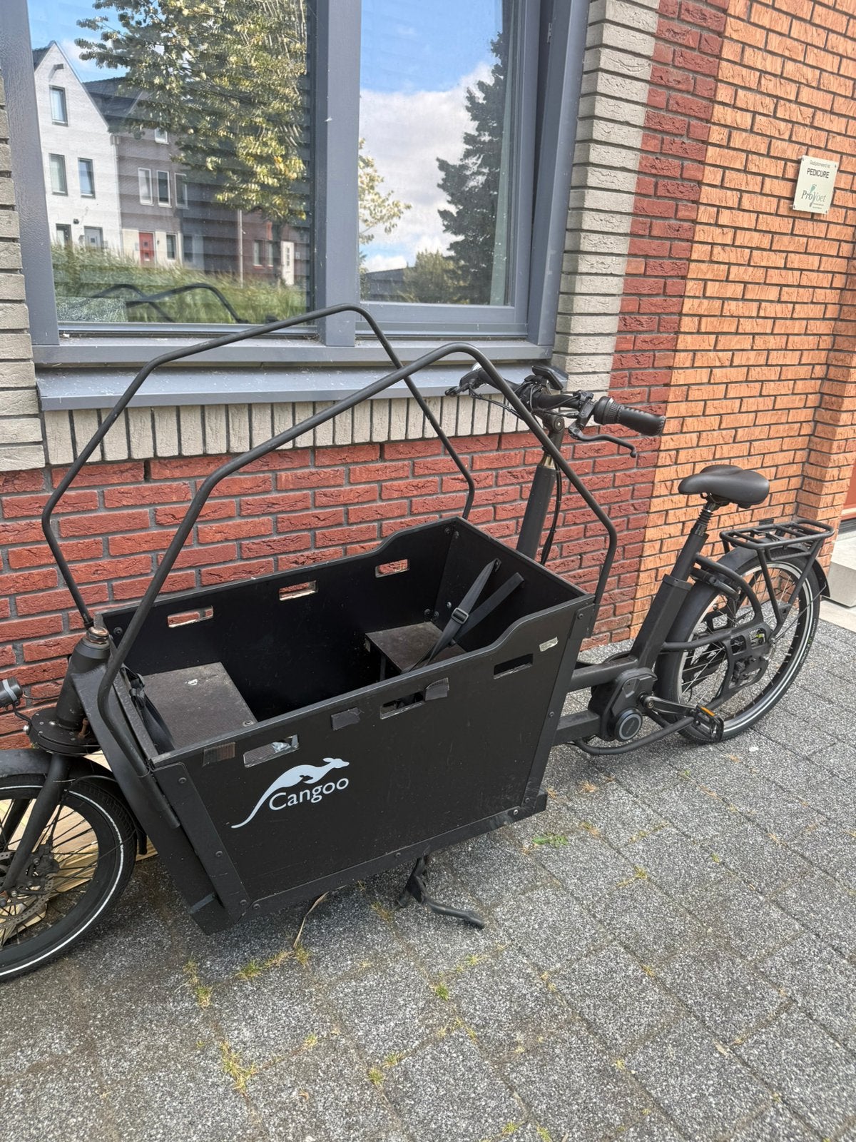 Electric bakfiets cangoo, Ophalen, Zo goed als nieuw, 4 kinderen of meer