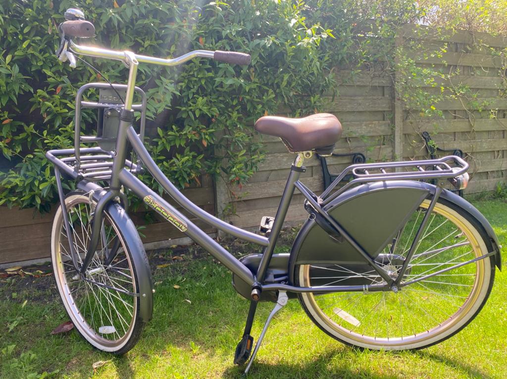Popal kinderfiets nachtblauw 26 inch, Ophalen, Gebruikt, Terugtraprem, 20 inch of meer