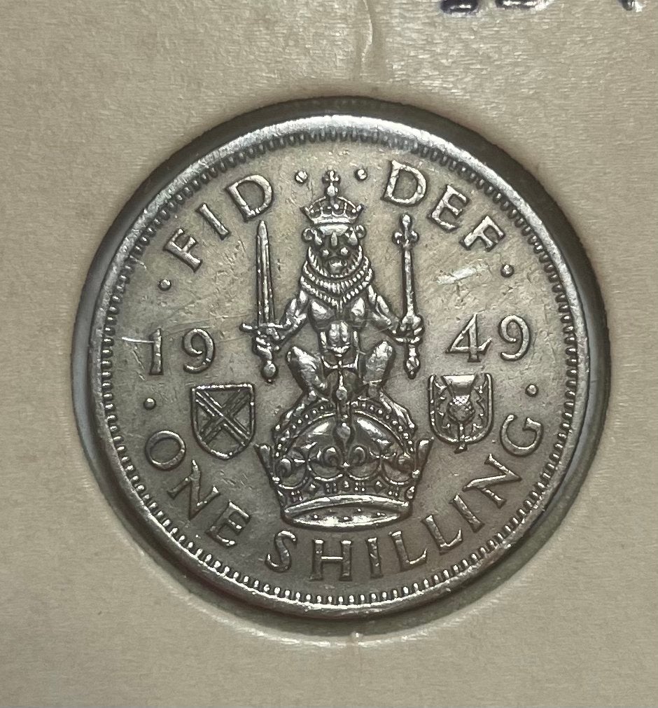 1 shilling Engeland 1949, Ophalen of Verzenden, Overige landen