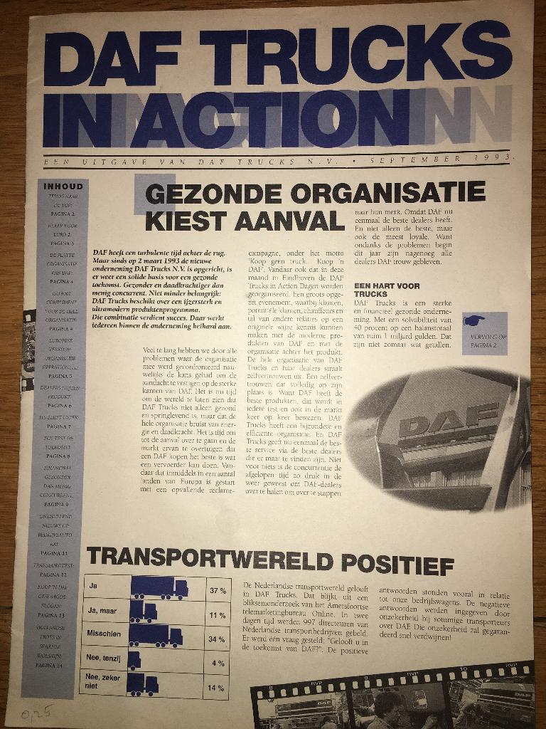 11x DAF in Action 1993+1995+2015 + 2016 + 2017 + 2018 + 2019, Ophalen of Verzenden, Zo goed als nieuw, Overige merken