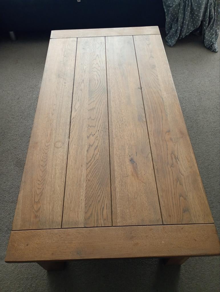 Houten salontafel van Pronto Wonen met lades, Ophalen, Gebruikt, 100 tot 150 cm, 50 tot 100 cm