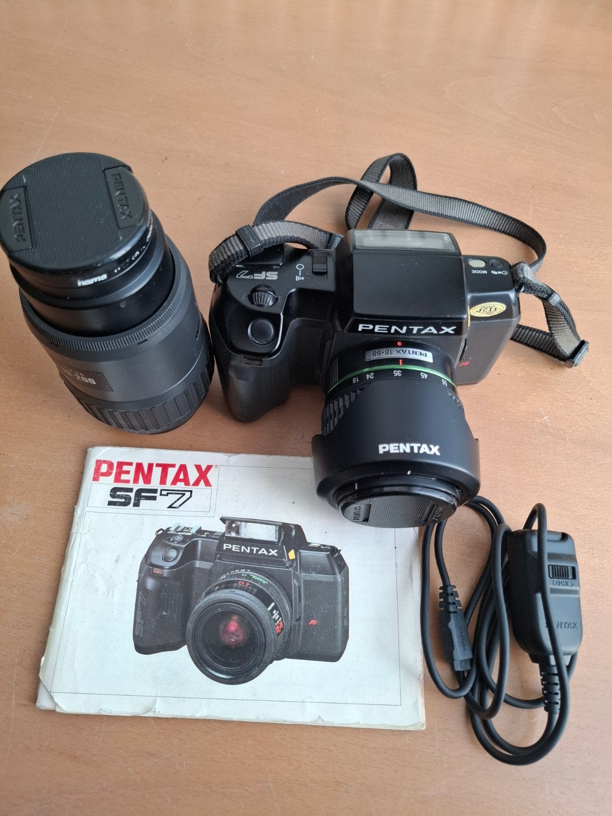 Pentax SF7 Analoge Spiegelreflex Camera met 2 Lenzen, Ophalen of Verzenden, Gebruikt, Spiegelreflex, Pentax