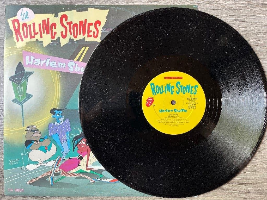 LP Single Harlem Shuffle The Rolling Stones, Gebruikt, Overige formaten, Ophalen of Verzenden, Pop