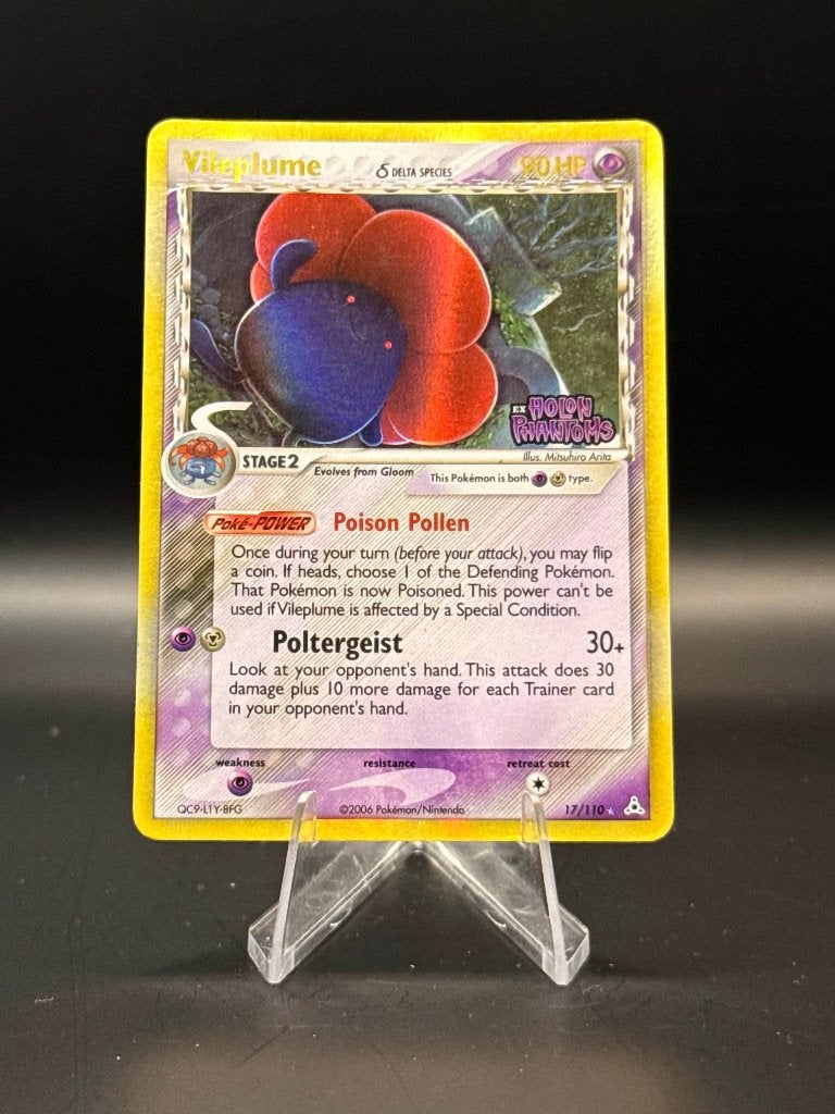 Vileplume Holon phantoms stamped GD  | Pokemon, Ophalen of Verzenden, Zo goed als nieuw, Losse kaart, Foil