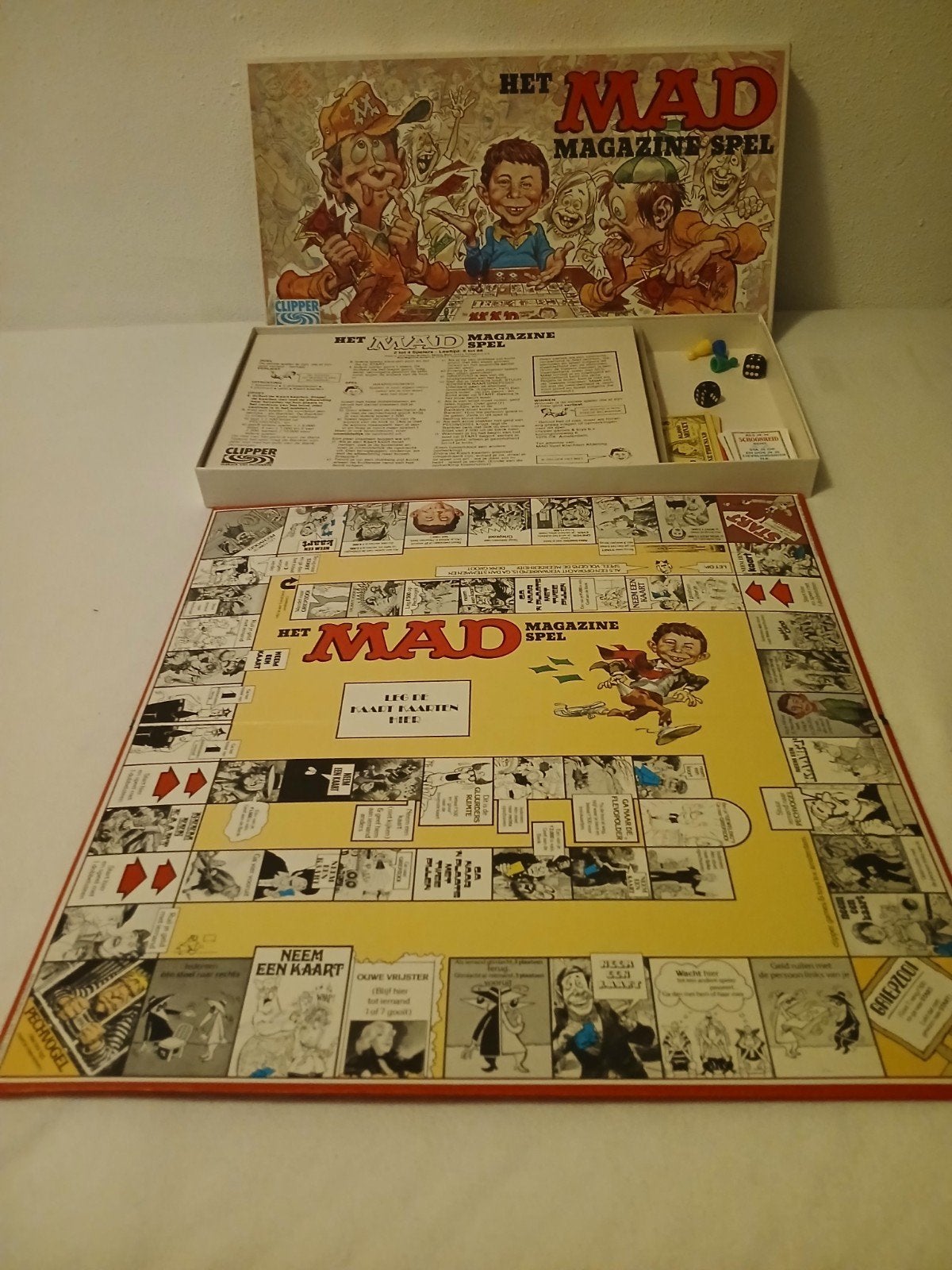 Het MAD Magazine Spel - Vintage Bordspel Clipper, Drie of vier spelers, Ophalen, Gebruikt, Clipper
