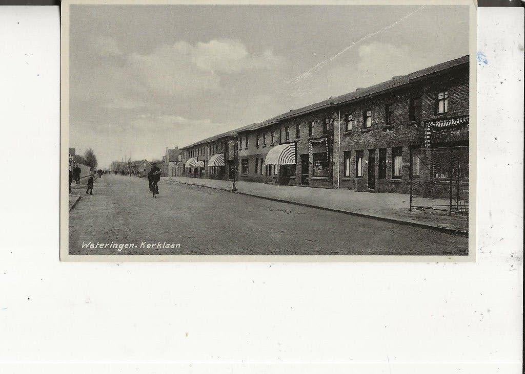 Wateringen Kerklaan met woningen JJ Dijkshoorn, Ophalen of Verzenden, Ongelopen, Zuid-Holland