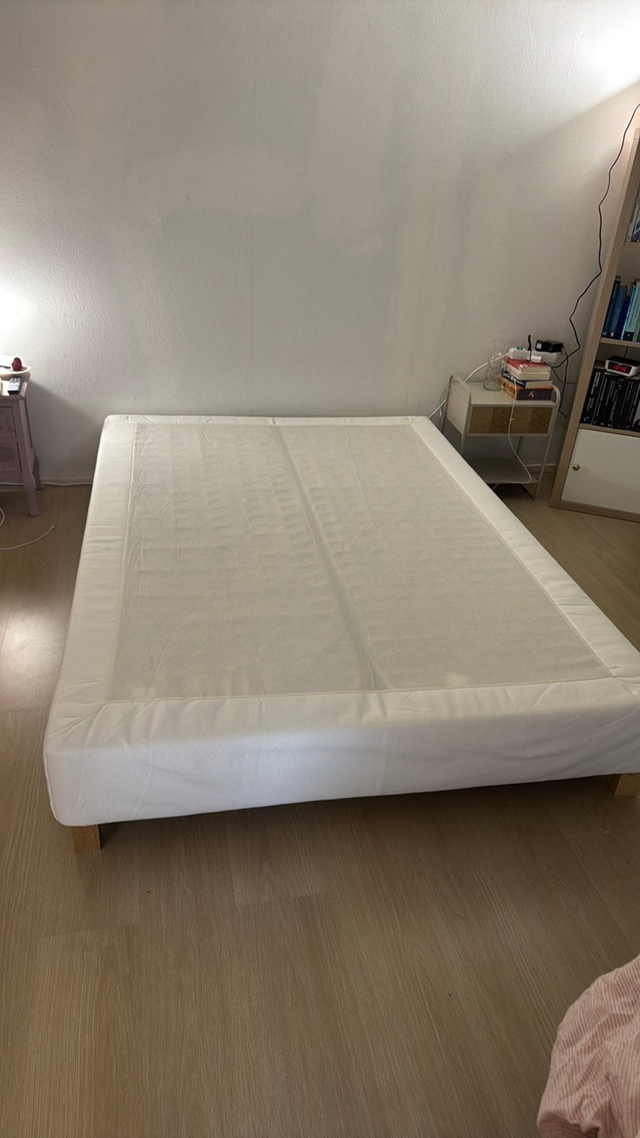 1.40 espevar ikea bedbodem wit, Ophalen, Zo goed als nieuw, Tweepersoons, 140 cm