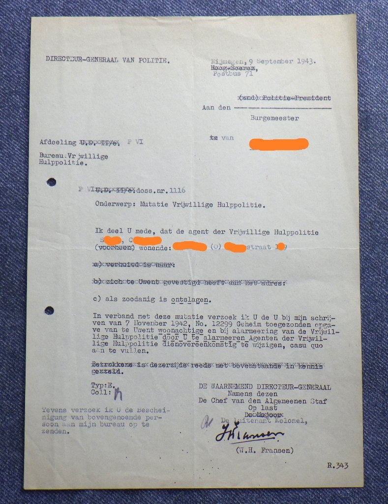 NSB Vrijwillige Hulppolitie, VHP agent politie Landwacht SS, Ophalen of Verzenden, Overige soorten, Nederland, Boek of Tijdschrift