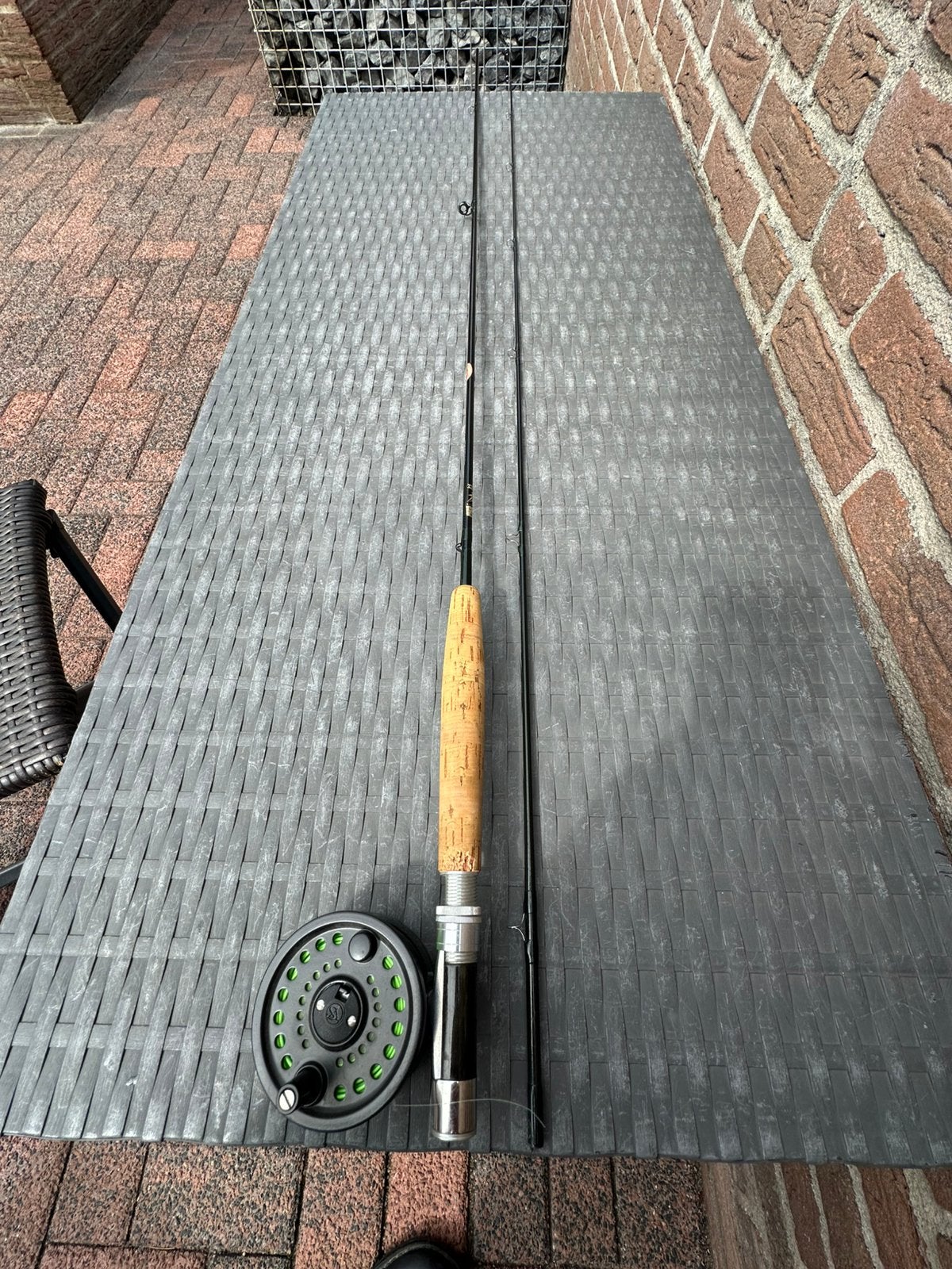Arca Daiwa vlieghengel met reel, Watersport en Boten, Ophalen, Zo goed als nieuw, Werphengel